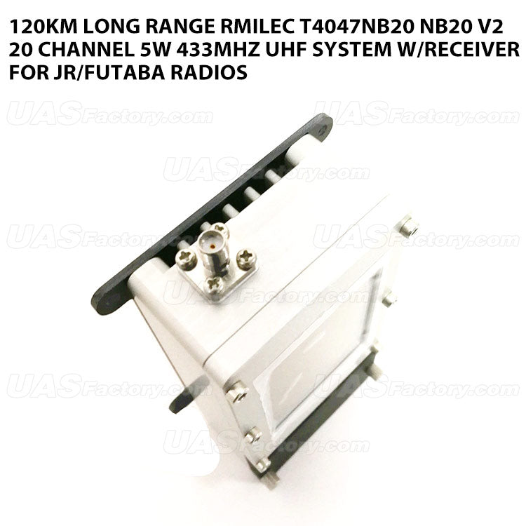 120KM Long Range RMILEC T4047NB20 NB20 V2 20 Channel 5W 433Mhz UHF System w/Receiver for JR/Futaba Radios 120KM Long Range RMILEC T4047NB20 NB20 V2 20 Channel 5W 433Mhz UHF System w/Receiver for JR/Futaba Radios